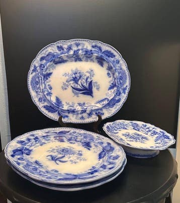 Wedgwood - Bord (4) - Rare set of 4 Antique Wedgwood