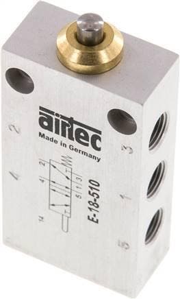 soupape à tige 5/2 G1/8 0-12bar/0-168psi Airtec, Verzenden