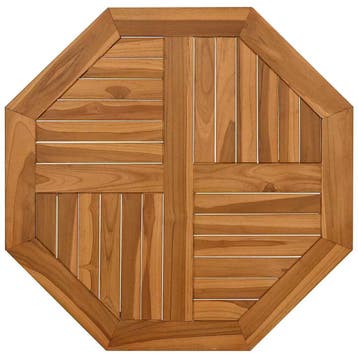 Teak Tafelblad Achthoek | Tweede kansje | OP = OP, Gebruikt, 50 tot 100 cm, Verzenden, Teakhout