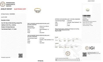Bague - 18 carats Or jaune, Or blanc - 2.71ct. tw. Diamant