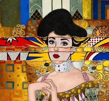 POPLEA - Poplea - ADELE KLIMT (2000) - cinétique 3 en 1, Antiquités & Art