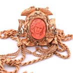 Collier - 14 carats Or jaune Corail