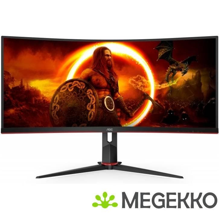 AOC GAMING CU34G2XP/BK 34  Wide Quad HD 180Hz Curved VA, Computers en Software, Overige Computers en Software, Nieuw, Verzenden