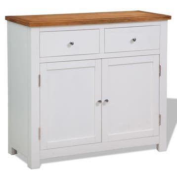 vidaXL Dressoir 90x33,5x83 cm massief eikenhout, Verzenden, Nieuw