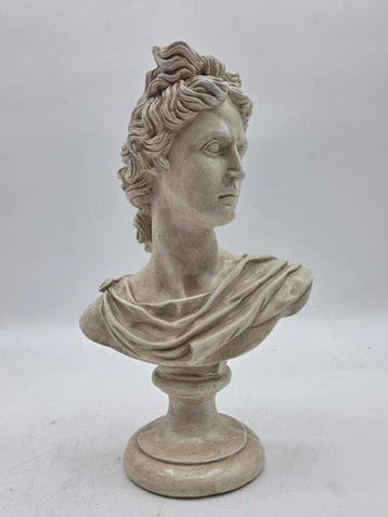 sculptuur, Busto di Apollo - 31 cm - marmerpoeder