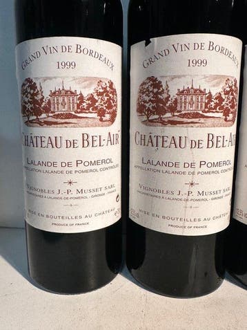 1999 Chateau de Bel-Air - Lalande-de-Pomerol - 6 Bouteilles, Nieuw