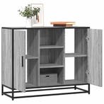 vidaXL Dressoir 92x35x76 cm bewerkt hout grijs sonoma, Verzenden, Nieuw