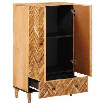vidaXL Opbergkasten Bruin 60 x 33,5 x 100 cm Massief Mango, Huis en Inrichting, Verzenden, Nieuw