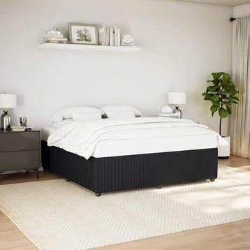 vidaXL Bedframe zonder matras 180x200 cm fluweel zwart, Verzenden, Nieuw