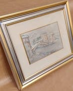 Alliani - Reliëf, Quadro Paesaggio Argento 925 - 46.5 cm -