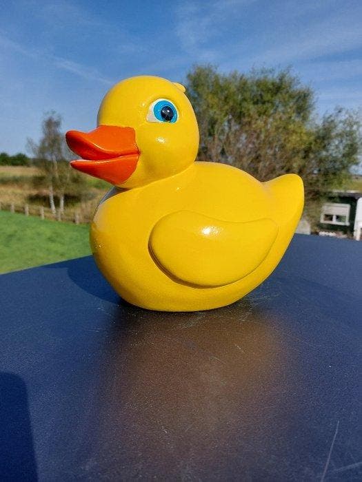 Beeld, nice image of a bath duck - 25 cm - polyresin, Antiek en Kunst, Curiosa en Brocante