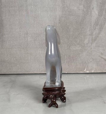 Figuur - Fine agate Dog sculpture - Agaat - China
