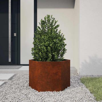 vidaXL Plantenbak roestig 60x60x45 cm cortenstaal, Tuin en Terras, Verzenden, Nieuw