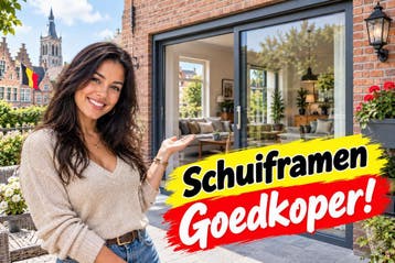 SCHUIFRAMEN PRIJZEN DEZE MAAND VEEL (max 49%) GOEDKOPER !, Nieuw