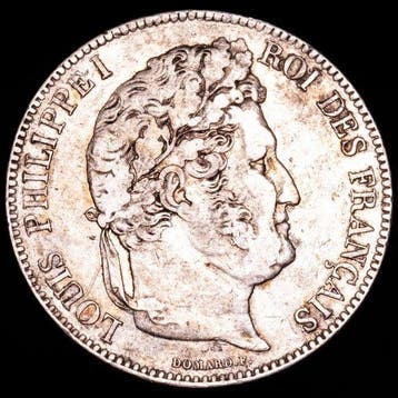 Frankrijk. Louis Philippe I. 5 Francs 1834-W, Lille (Zonder