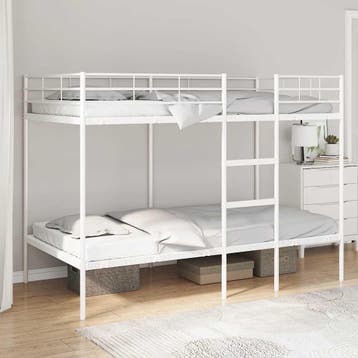 vidaXL Stapelbed zonder matras 100x200 cm staal wit, Verzenden