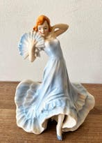 Sculpture, Art Deco danseressen - 19 cm - Biscuit de, Antiquités & Art