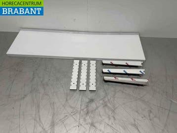 Etagère murale en acier inoxydable 150 x 40 cm Horeca, Verzenden