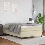 vidaXL Boxspring met matras kunstleer crèmekleurig 120x200, Verzenden, Nieuw