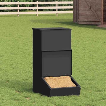 vidaXL Varkensvoeder Zwart 55 x 38 x 76 cm 20 kg Koudgewalst, Verzenden, Nieuw