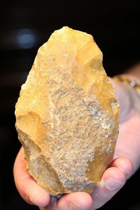 Paleolithisch Vuursteen Biface - 120 mm (Zonder, Antiek en Kunst, Antiek | Overige Antiek