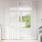 vidaXL Gordijnen voile met roedezakken 2 st wit, Huis en Inrichting, Verzenden, Nieuw