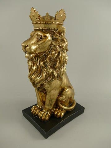 Figurine - Crowned Lion - polystone