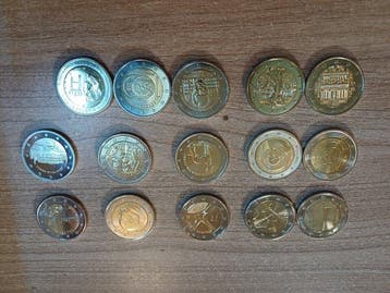 Europa. 2 Euro 2004/2026 (15 coins) (Zonder minimumprijs), Postzegels en Munten