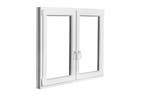 PVC raam draaikiep-draaikiep b150xh110 cm wit stomp, Gevelraam of Ruit, 120 tot 160 cm, Nieuw, Ophalen of Verzenden