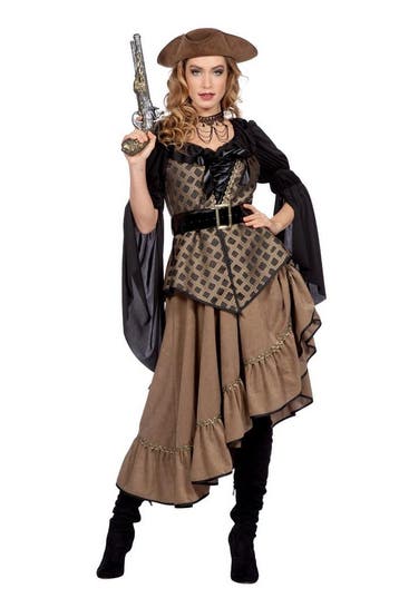 Piraat Jurk Bruin Dames, Kleding | Dames, Verzenden, Nieuw