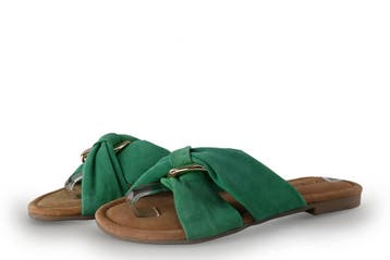 Lazamani Slippers in maat 37 Groen, Kleding | Dames, Schoenen, Slippers, Verzenden, Lazamani, Zo goed als nieuw
