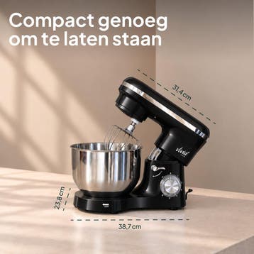 2000W Keukenmachine - Keukenrobot - 6.2L - Keukenmixer - Mix, Verzenden