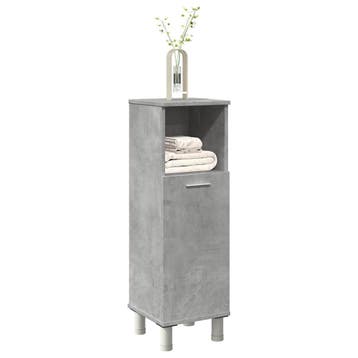 vidaXL Badkamerkast 30x30x95 cm spaanplaat betongrijs, Verzenden, Nieuw