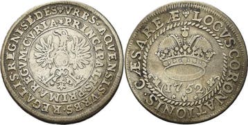 Ratszeichen zu 16 Mark 1752 Aachen, Verzenden, België