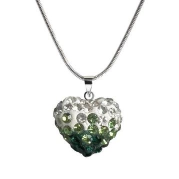 Fako Bijoux - Ketting - Disco Dots - Hart Duo - Groen, Verzenden, Nieuw