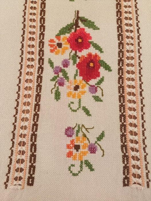 Tafelkleed (2) - 155 cm - 100 cm - Volkskunst, Antiek en Kunst, Antiek | Tapijten, Tafelkleden en Textiel