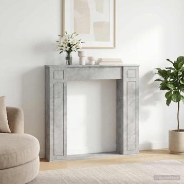 vidaXL Haardombouw Betongrijs 100 x 20 x 100 cm Bewerkt hout, Verzenden, Nieuw