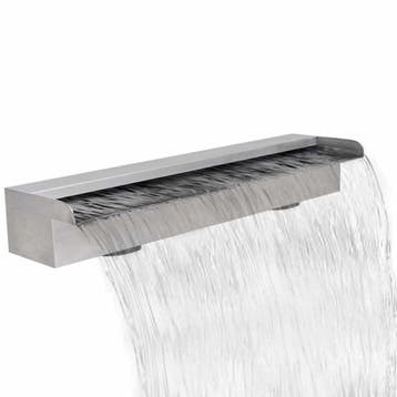 vidaXL Zwembadwaterval rechthoekig 60 cm roestvrij staal, Tuin en Terras, Verzenden, Nieuw
