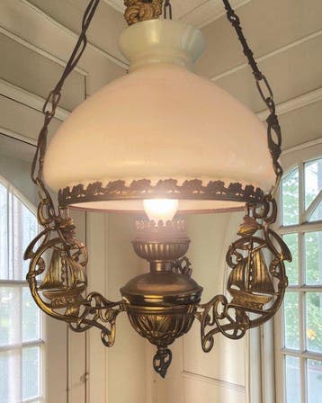 Kroonluchter - Nostalgische Art-Deco Scheepslamp - Koud