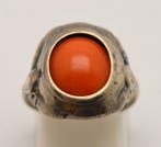 Sans prix de réserve - Bague Argent 925 - Danemark - corail