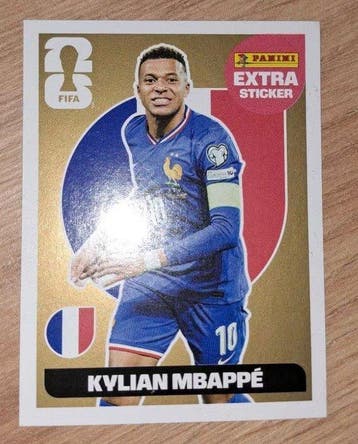 2026 Panini FIFA World Cup 2026 Kylian Mbappé Extra Sticker, Nieuw