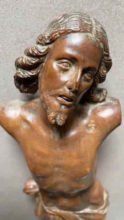 Antiek Crucifix - Hout - 1800-1850 - Corpus Christi - 25 cm, Antiek en Kunst, Kunst | Niet-Westerse kunst