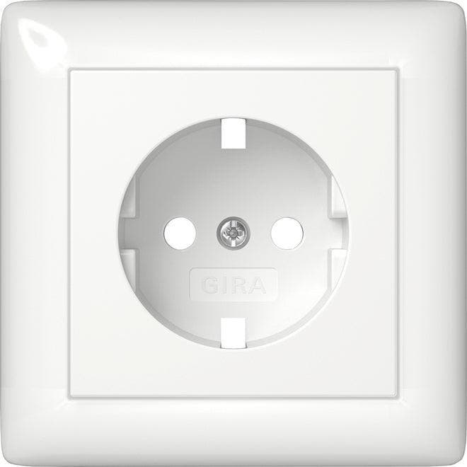 Gira System 55 Unité de recouvrement Schuko blanc pur -, Bricolage & Construction, Électricité & Câbles, Envoi