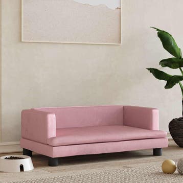 vidaXL Hondenmand 80x45x30 cm fluweel roze, Verzenden, Nieuw