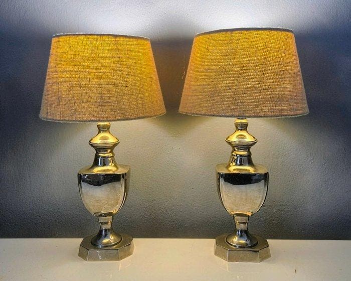 Rivièra Maison - Tafellamp (2) - Ruatieke Lampen Set -, Antiquités & Art, Curiosités & Brocante