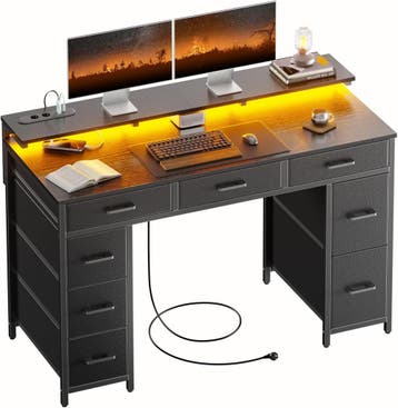 Bureau - Computertafel - Computerbureau - 120x50 cm - Zwart, Huis en Inrichting, Verzenden, Nieuw