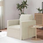 vidaXL bank / zetel Crème 78 x 78 x 80 cm Fluweel, Verzenden