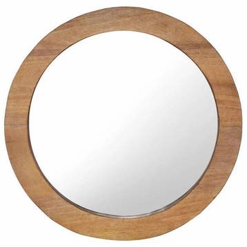 Wandspiegel 60cm rustiek hout | Tweede kansje | OP=OP, Maison & Meubles, Verzenden