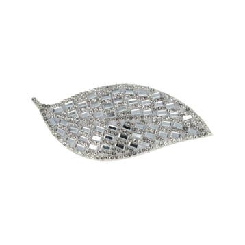 Haarspeld Klikklak 8cm - Blad Vorm - Glitter Steentjes -, Nieuw