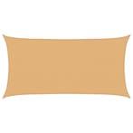 vidaXL Zonneschaduwzeil Zand 2 x 6 m HDPE, Verzenden, Nieuw